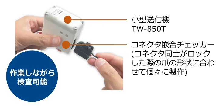コネクタの爪の位置を確認するパターン